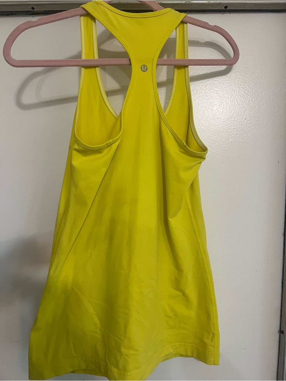 Women’s Yellow Racerback Tank Top - Picture 2 of 2